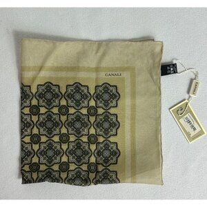 Canali Italy Men’s Multicolor Cotton/Silk Handkerchief / Pocket Square  - New